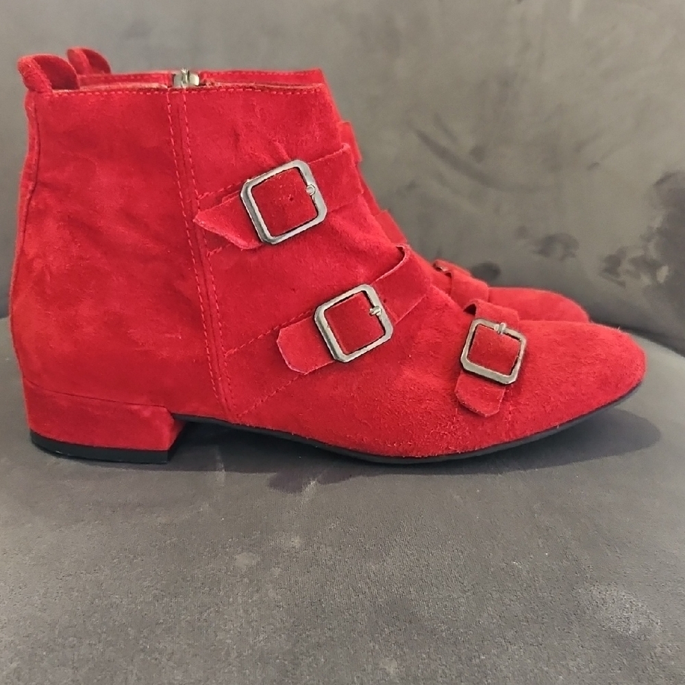Kurt Geiger Suede Buckled Ankle Boots